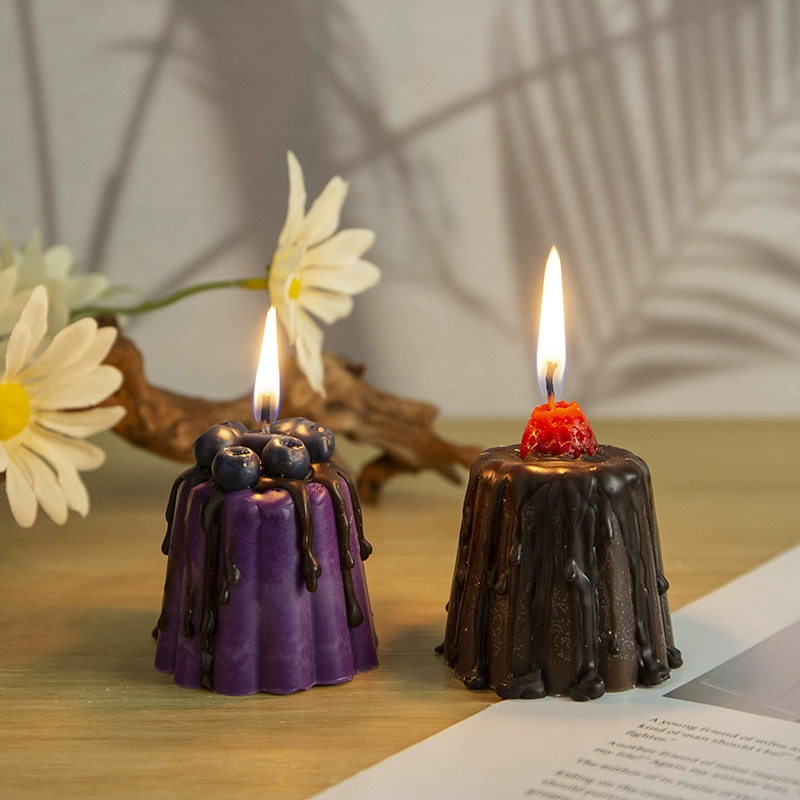 Home Fragrance Blueberry Scented Candle - 1Pc Leuke Pudding Aromatherapie Kaars, Kaas