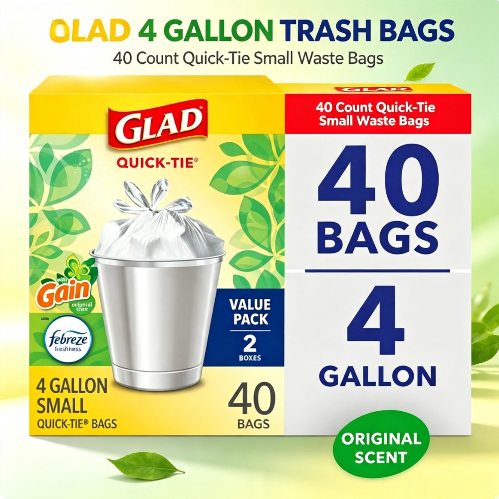 Home Fragrance No 4 - Quick-Tie 2-pack geurige kleine vuilniszakken, 4