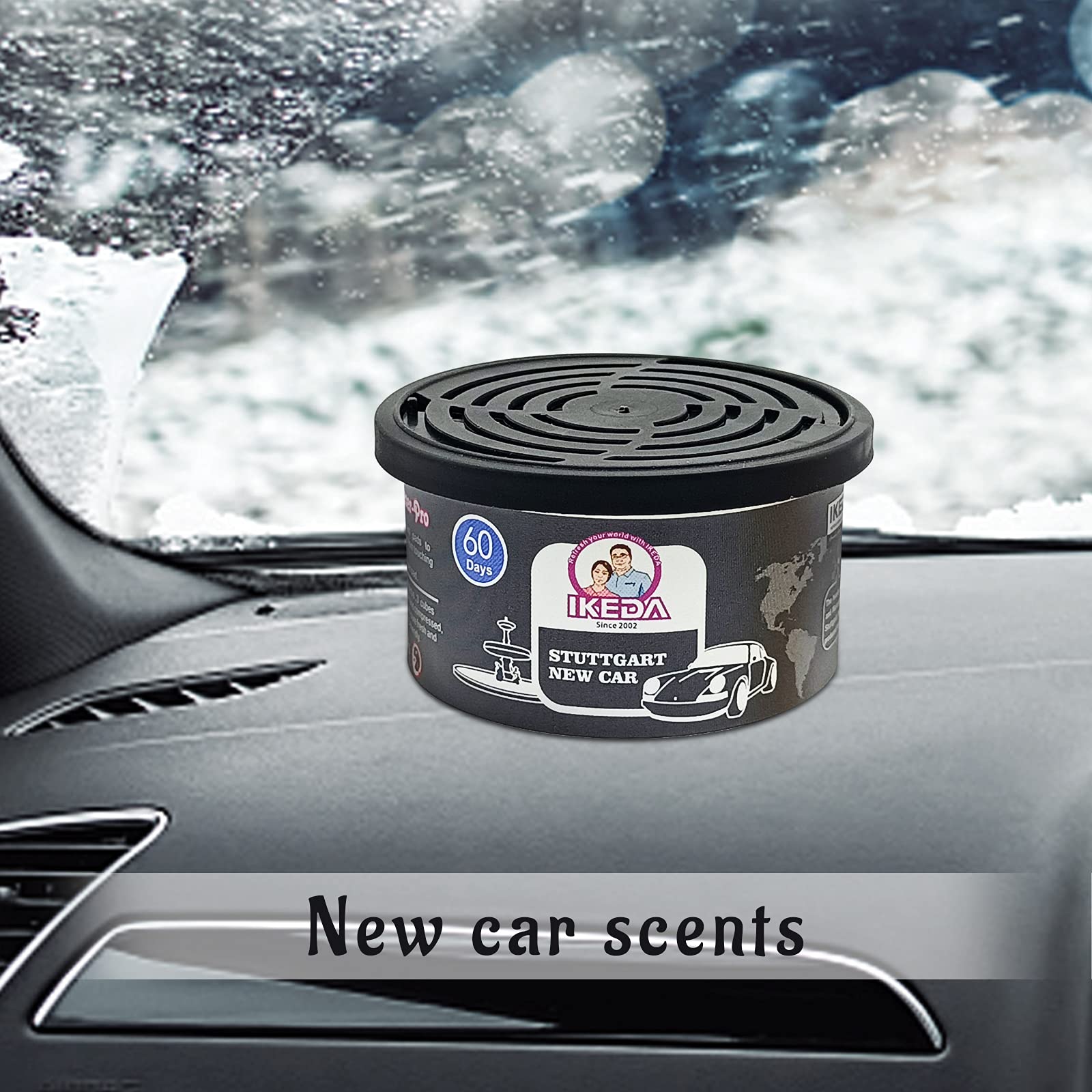 Home Fragrance No 4 - Auto-luchtverfrissers: citroengeur | Biologische blikjes |