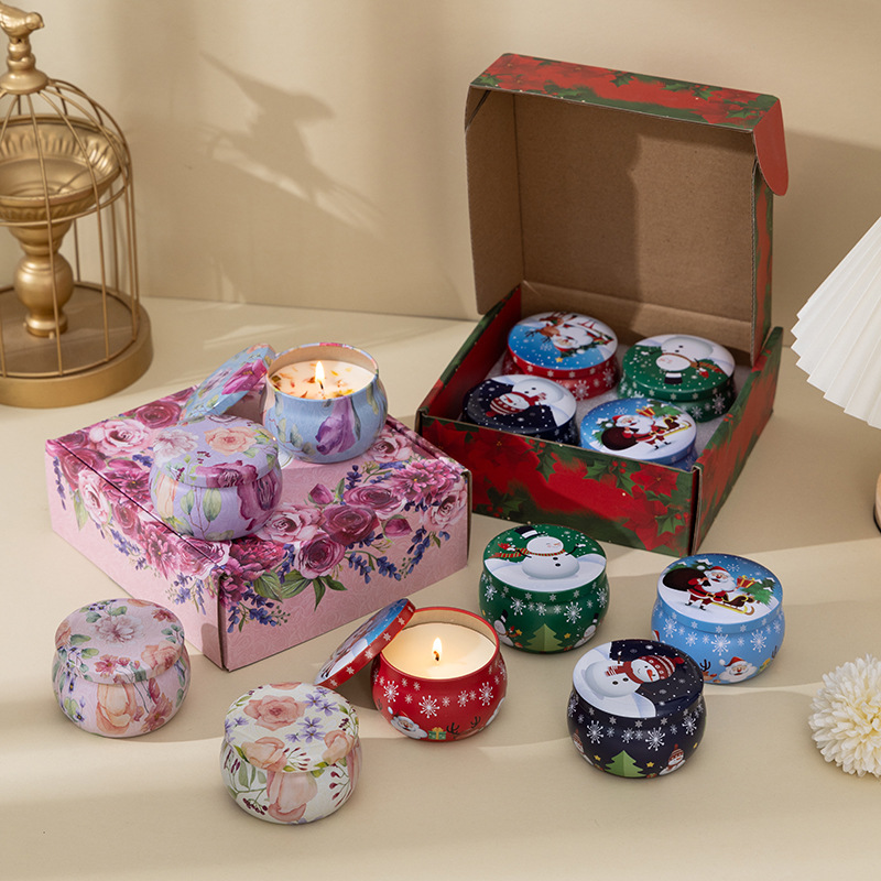 Home Fragrance No 4 - Kerstgeurkaars Cadeauset Etnische stijl Rookloze sojawas