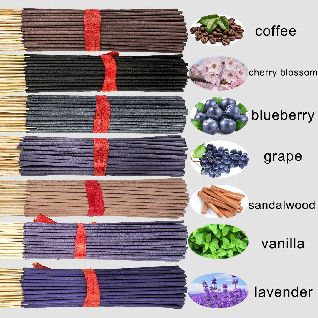 Home Fragrance Blueberry Scented Candle - 7-sets prachtige handgemaakte vintage wierookstokjes met