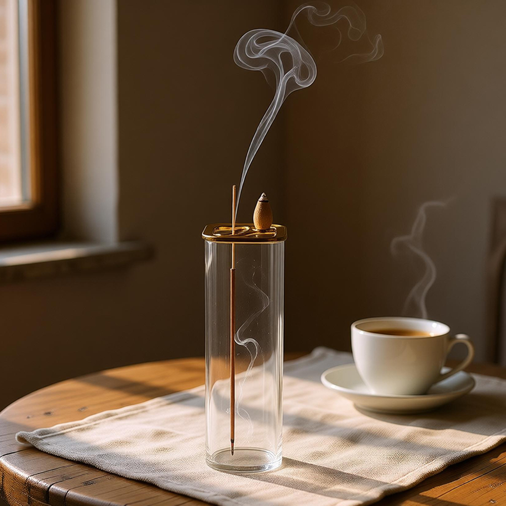 Metal glazen dubbele wierookbr - Home Fragrance Incense Sticks recensie en prijs