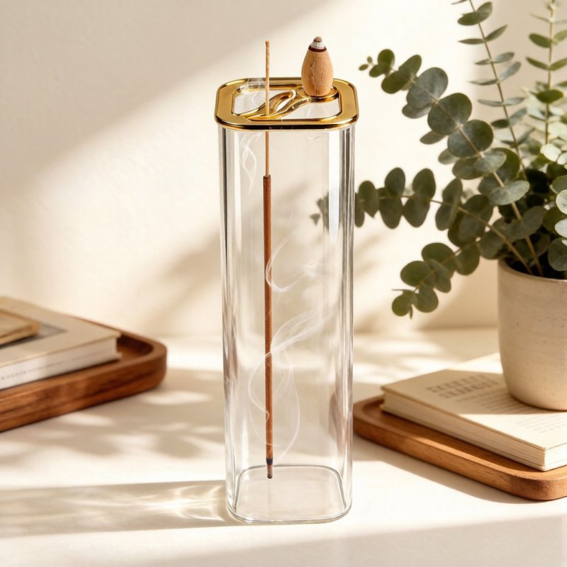 Metal glazen dubbele wierookbr - Home Fragrance Incense Sticks recensie en prijs