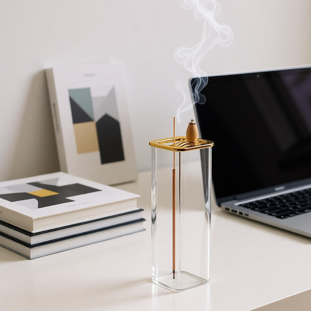 Metal glazen dubbele wierookbr - Home Fragrance Incense Sticks recensie en prijs