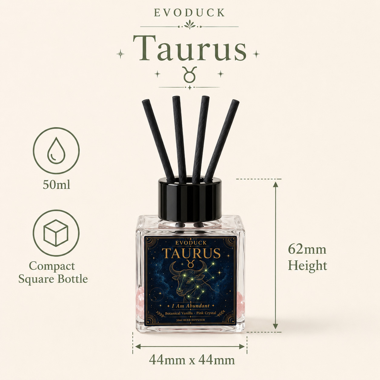 EVODUCK Taurus Zodiac Rietdiff - Home Fragrance Vanilla Reed Diffuser recensie en prijs