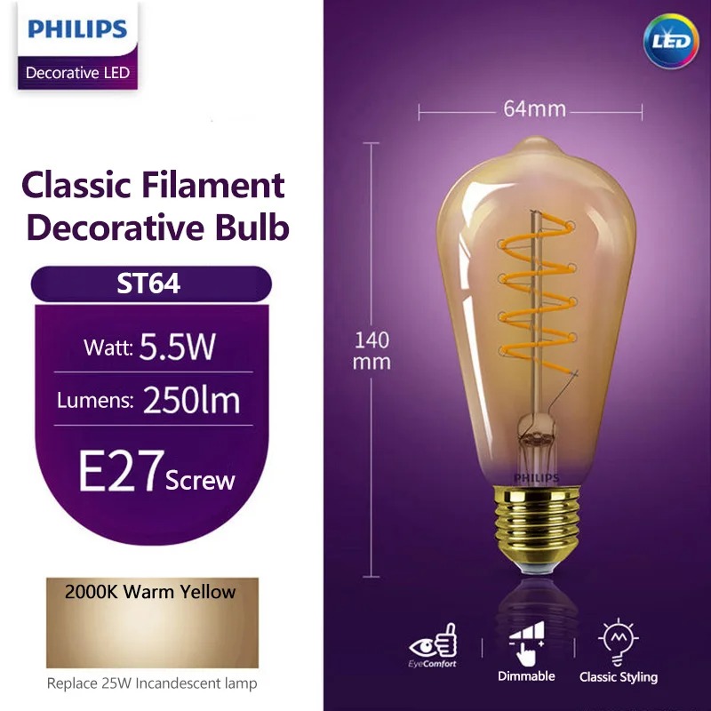 Philips LED ST64 Klassieke glo - Philips Bulb Led Classic recensie en prijs
